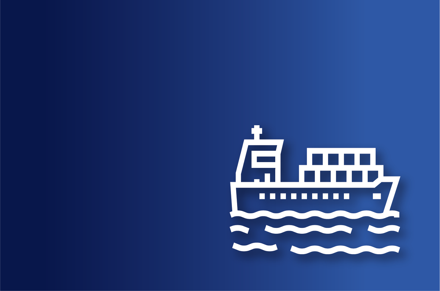 Icono de barco con contenedores